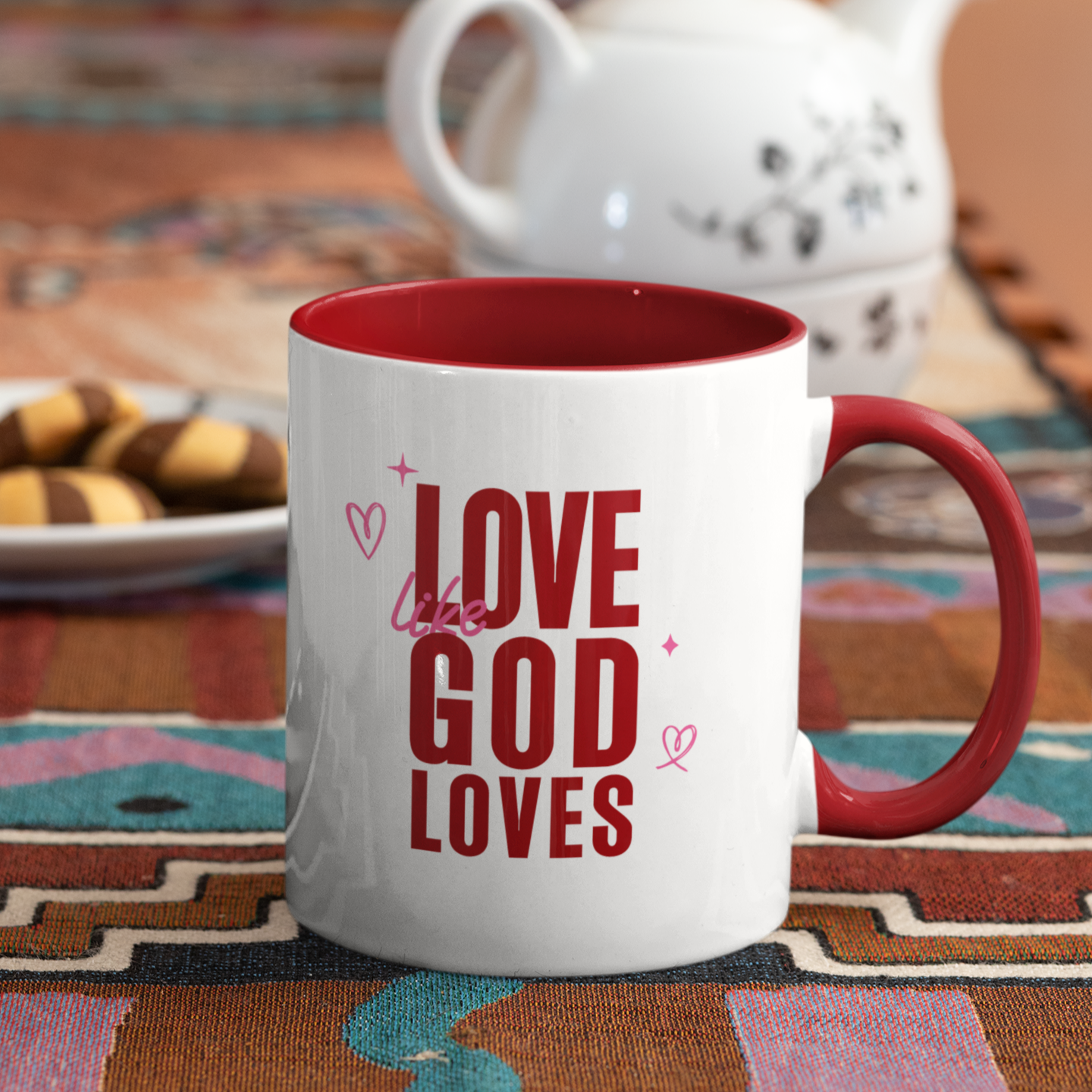 "Christian Ceramic Mug - Love Like God Loves - Inspirational Bible Verse Gift, Religious Coffee Cup for Devotionals & Faith Moments" (Copy)