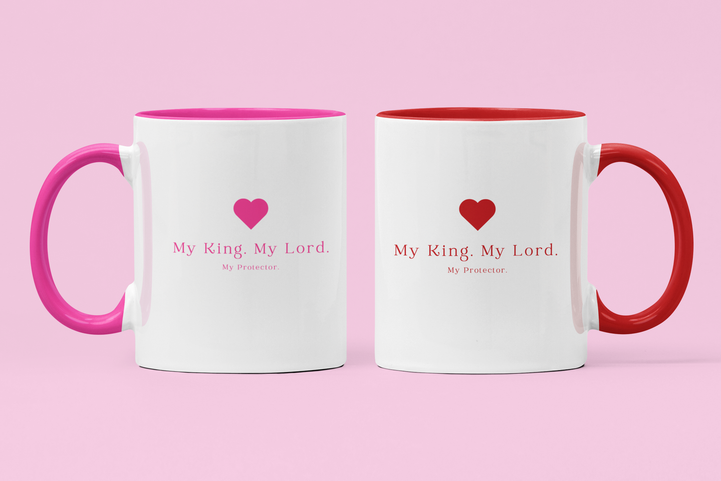 Christian Coffee Mug - 'My King, My Lord, My Protector' | Faith-Based Gift for Women | Bible Verse Mug | Inspirational Christian Cup
