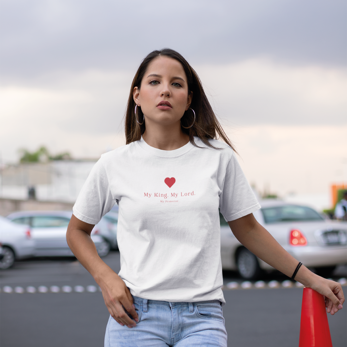 My King, My Lord, My Protector" Christian T-Shirt – Faith-Based Apparel for Women | Jesus Lover Gift|Christian Fashion