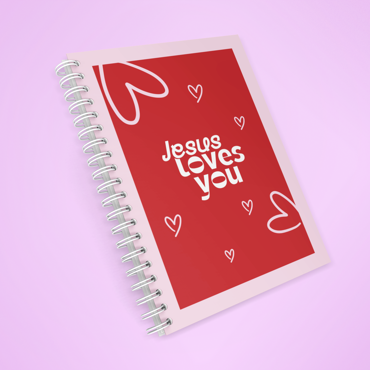 "Jesus Loves You" Hardcover Notebook – Faith-Inspired Journal for Christian Women | Daily Prayers, Bible Study & Devotional Notes