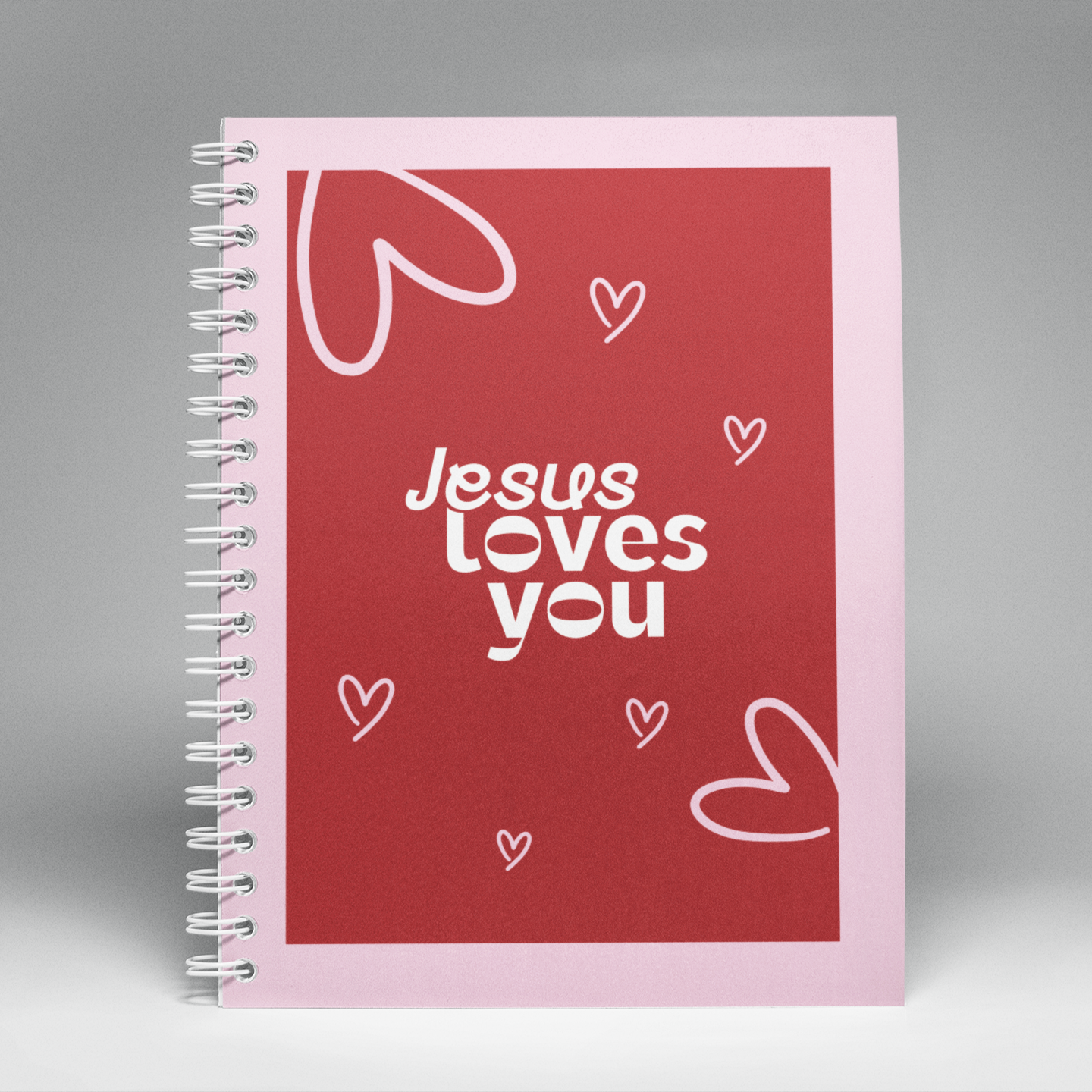 "Jesus Loves You" Hardcover Notebook – Faith-Inspired Journal for Christian Women | Daily Prayers, Bible Study & Devotional Notes