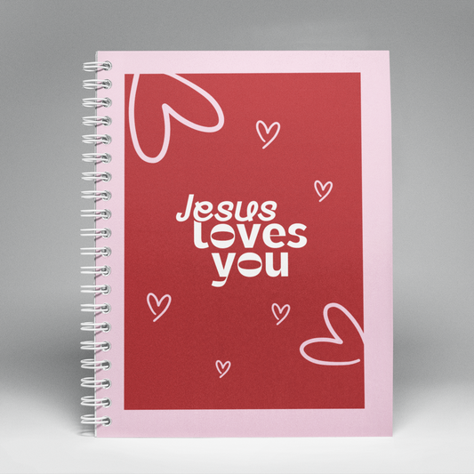 "Jesus Loves You" Hardcover Notebook – Faith-Inspired Journal for Christian Women | Daily Prayers, Bible Study & Devotional Notes